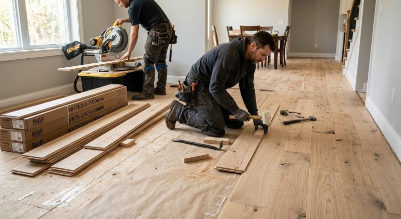 Oak Floor Installation in Irvington, NY